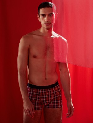 Ropa De Dormir Calida Family & Friends Boxer Brief Hombre Rojos | 7695MWQHN