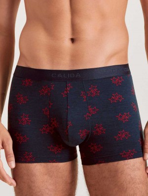 Ropa De Dormir Calida Family & Friends Boxer Brief Hombre Azules | 7831WIKUE