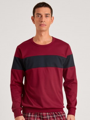 Ropa De Dormir Calida Family & Friends Sweatshirt Hombre Rojos | 4051FTWZC