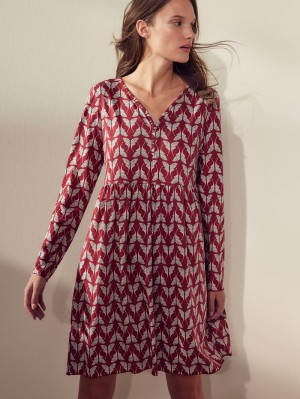 Ropa De Dormir Calida Favourites Butterfly Nightdress, Length 95 Cm Mujer Rojos | 5712HFOKD