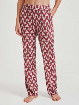 Ropa De Dormir Calida Favourites Butterfly Pants Mujer Rojos | 6175IZGHT
