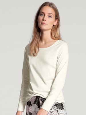 Ropa De Dormir Calida Favourites Dreams Shirt Long Sleeve Mujer Blancos | 3872SELFJ
