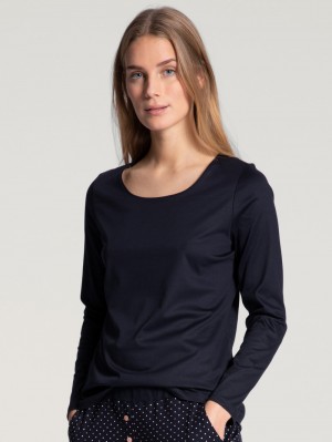 Ropa De Dormir Calida Favourites Dreams Shirt Long Sleeve Mujer Azules Azules | 1074YTLRM