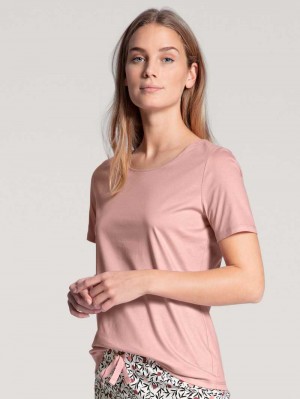 Ropa De Dormir Calida Favourites Dreams Shirt Short Sleeve Mujer Rosas | 2317EKFNO
