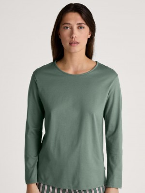 Ropa De Dormir Calida Favourites Ground Shirt Long Sleeve Mujer Verdes | 1392PYKLH