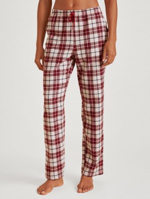 Ropa De Dormir Calida Favourites Holidays Flannel Trousers Mujer Creme | 7045QYZFI