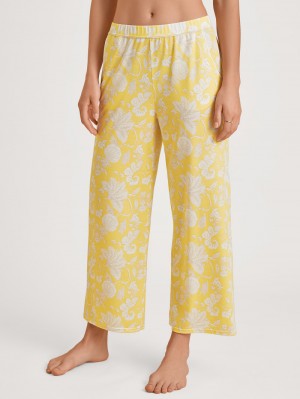 Ropa De Dormir Calida Favourites Light 7/8 Pants Mujer Amarillos | 7109KLCAG
