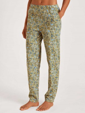 Ropa De Dormir Calida Favourites Paisley Pants Mujer Amarillos | 2735UCIRT