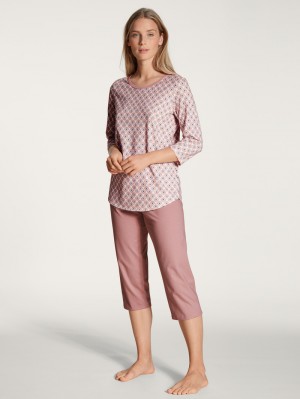 Ropa De Dormir Calida Lovely Nights 3/4 Pyjama Mujer Rosas | 4632LCWTQ