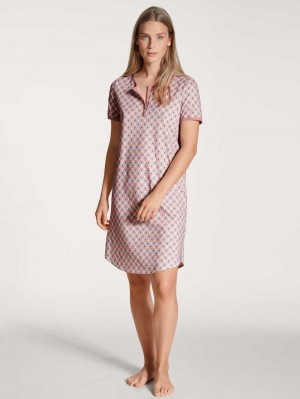 Ropa De Dormir Calida Lovely Nights Sleepshirt, Length 95cm Mujer Rosas | 3602VGSCO