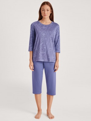 Ropa De Dormir Calida Night Lovers 3/4 Pyjama Mujer Morados | 3587AUCHL