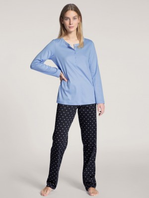 Ropa De Dormir Calida Night Lovers Pyjama Mujer Azules Azules | 2136HMNKE