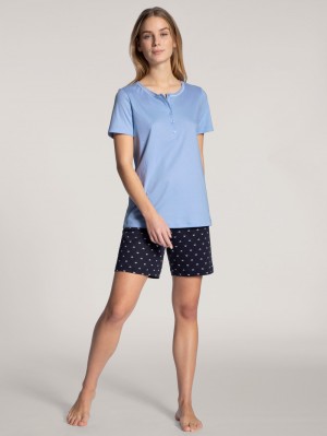 Ropa De Dormir Calida Night Lovers Short Pyjama Mujer Azules Azules | 2367OUDXY