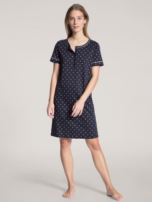 Ropa De Dormir Calida Night Lovers Sleepshirt, Length 95cm Mujer Azules Azules | 5136KTQUN