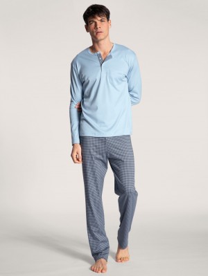 Ropa De Dormir Calida Relax Choice Pyjama Hombre Azules | 7639ZALDR