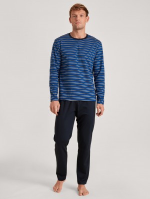 Ropa De Dormir Calida Relax Comfy 5 Pyjama Hombre Azules | 3219TRKBN