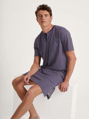Ropa De Dormir Calida Relax Imprint Nightshirt Hombre Rojos | 0187ANEVX