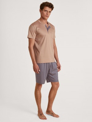 Ropa De Dormir Calida Relax Selected 3 Short Pyjama Hombre Warm Sands | 7843ODWNM