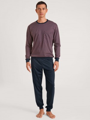 Ropa De Dormir Calida Relax Selected 5 Pyjama With Cuff Hombre Rojos | 0648DRHNO