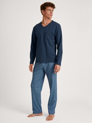 Ropa De Dormir Calida Relax Streamline 2 Pyjama Hombre Azules | 3458ZQVOS