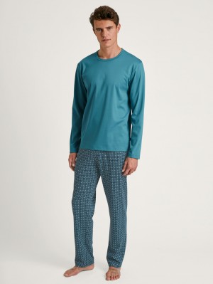 Ropa De Dormir Calida Relax Streamline 3 Pyjama Hombre Azules | 7628QNHXO