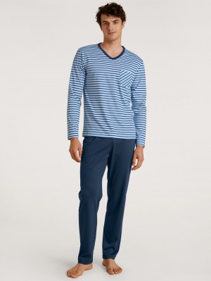 Ropa De Dormir Calida Relax Streamline 4 Pyjama Hombre Azules | 5069FACUQ