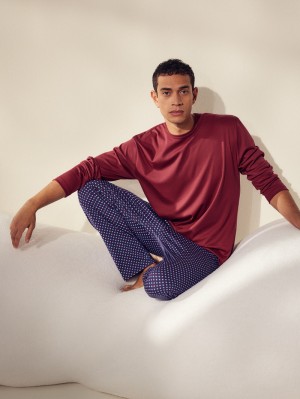 Ropa De Dormir Calida Relax Streamline 5 Pyjama Hombre Rojos | 7852UHERD