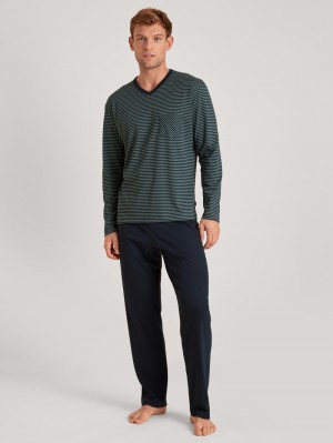 Ropa De Dormir Calida Relax Streamline Pyjama Hombre Azules | 0367MRDKN