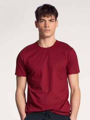 Ropa De Dormir Calida Remix Basic Sleep T-shirt Hombre Rojos | 0389ODWQZ