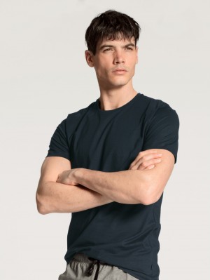 Ropa De Dormir Calida Remix Basic Sleep T-shirt Hombre Azules | 1250VBMTA