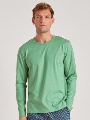 Ropa De Dormir Calida Rmx Sleep Enjoy Shirt Long Sleeve Hombre Verdes | 0173JNKDF