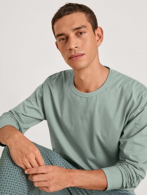 Ropa De Dormir Calida Rmx Sleep Weekend Shirt Long Sleeve Hombre Grises | 8435ZCGQL