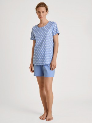 Ropa De Dormir Calida Shell Nights Short Pyjama Mujer Azules | 9362LOWJG