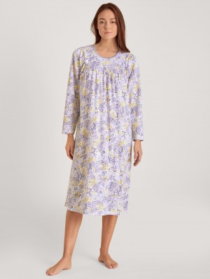 Ropa De Dormir Calida Soft Cotton Nightdress, Length 110 Cm Mujer Morados | 3571WRIHZ