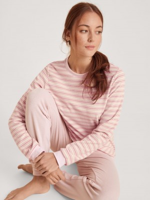 Ropa De Dormir Calida Soft Dreams Terry Pyjama With Cuff Mujer Rosas | 5234MWYKL