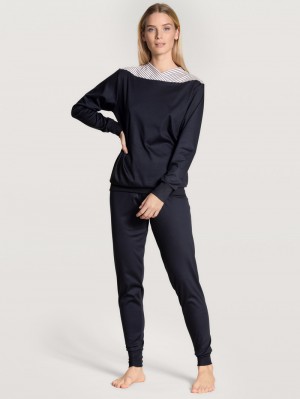 Ropa De Dormir Calida Soulmate Pyjama With Cuff Mujer Azules Azules | 5601HUWLR
