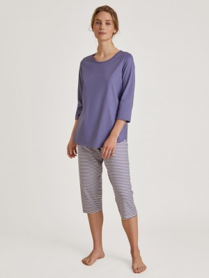 Ropa De Dormir Calida Special 3/4 Pyjama Mujer Morados | 8592XNSVB