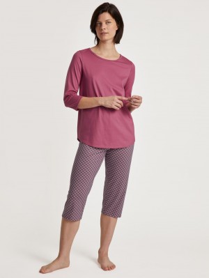 Ropa De Dormir Calida Special 3/4 Pyjama Mujer Rojos | 2698NMESJ