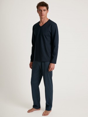 Ropa De Dormir Calida Special Pyjama Hombre Azules | 9827JLZVO