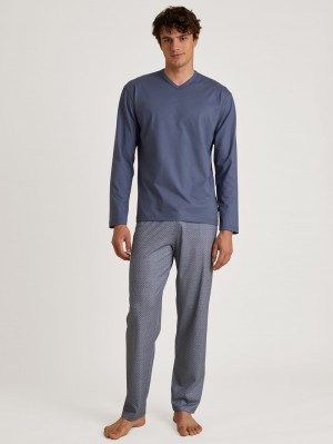 Ropa De Dormir Calida Special Pyjama Hombre Azules | 3527BWKVY