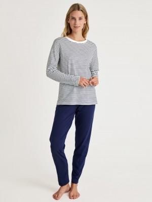 Ropa De Dormir Calida Special Pyjama Mujer Azules | 7692QELNO