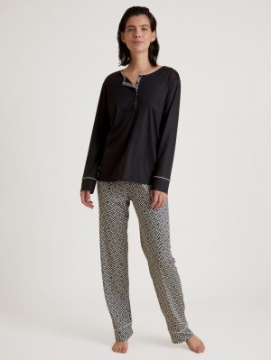 Ropa De Dormir Calida Special Pyjama Mujer Schwarz | 2301XHEFK