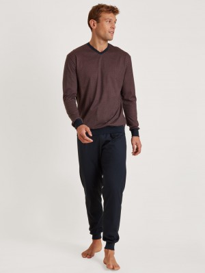 Ropa De Dormir Calida Special Pyjama With Cuff Hombre Redwood | 8961TLCGQ