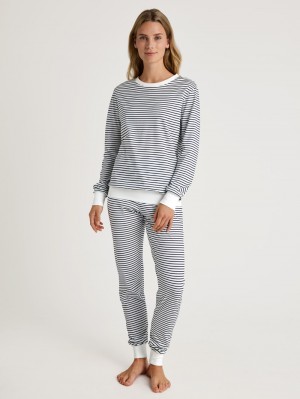 Ropa De Dormir Calida Special Pyjama With Cuff Mujer Azules | 2867OTYWN