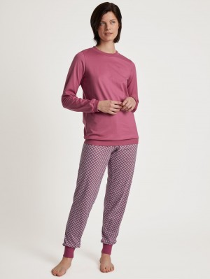 Ropa De Dormir Calida Special Pyjama With Cuff Mujer Rojos | 7941CKYAU