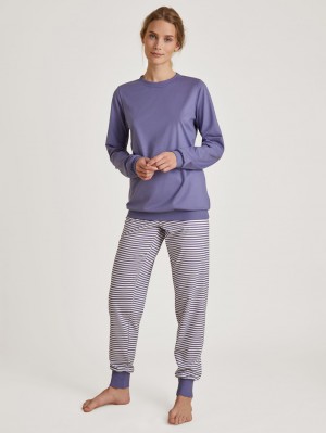 Ropa De Dormir Calida Special Pyjama With Cuff Mujer Morados | 4035AKZJU