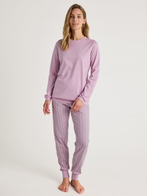 Ropa De Dormir Calida Special Pyjama With Cuff Mujer New Fragrant Lilac | 5638RHTQV