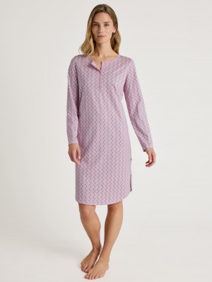 Ropa De Dormir Calida Special Sleepshirt, Length 100 Cm Mujer New Fragrant Lilac | 7056EMWKA