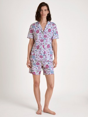 Ropa De Dormir Calida Spring Flower Dreams Short Pyjama Mujer Rojos | 2460URPCJ