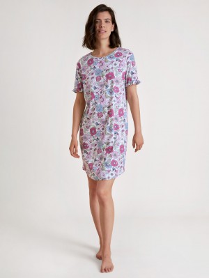 Ropa De Dormir Calida Spring Flower Dreams Sleepshirt, Length 95cm Mujer Rojos | 8729GEMAS